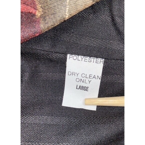 Vtg Brandon Michael Antique Victorian Floral 3 button vest pin stripes back Lg - Picture 6 of 13